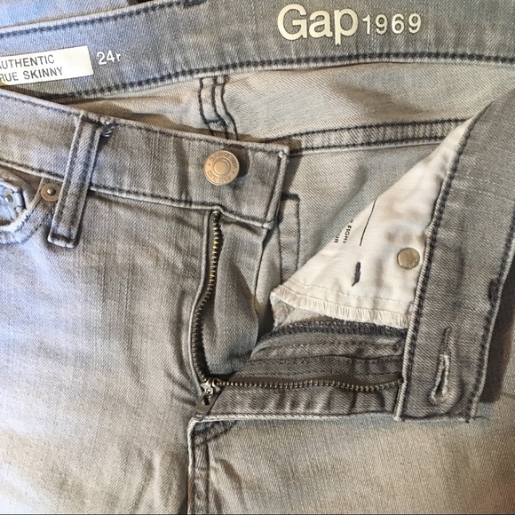 Gap 1969 True Skinny Grey Stretch Denim Jeans - Picture 7 of 8